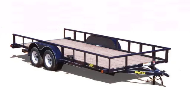 18ft Tandem 5200lb Axle Utility Trailer w/Slide In Ramps