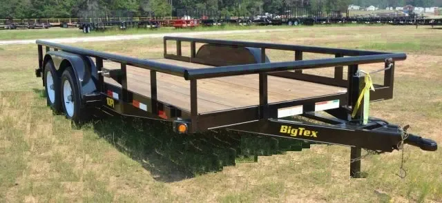Black 20ft 10K  Utility Trailer Wood Deck
