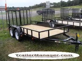 12ft Tandem 3500lb Axle Utility Trailer