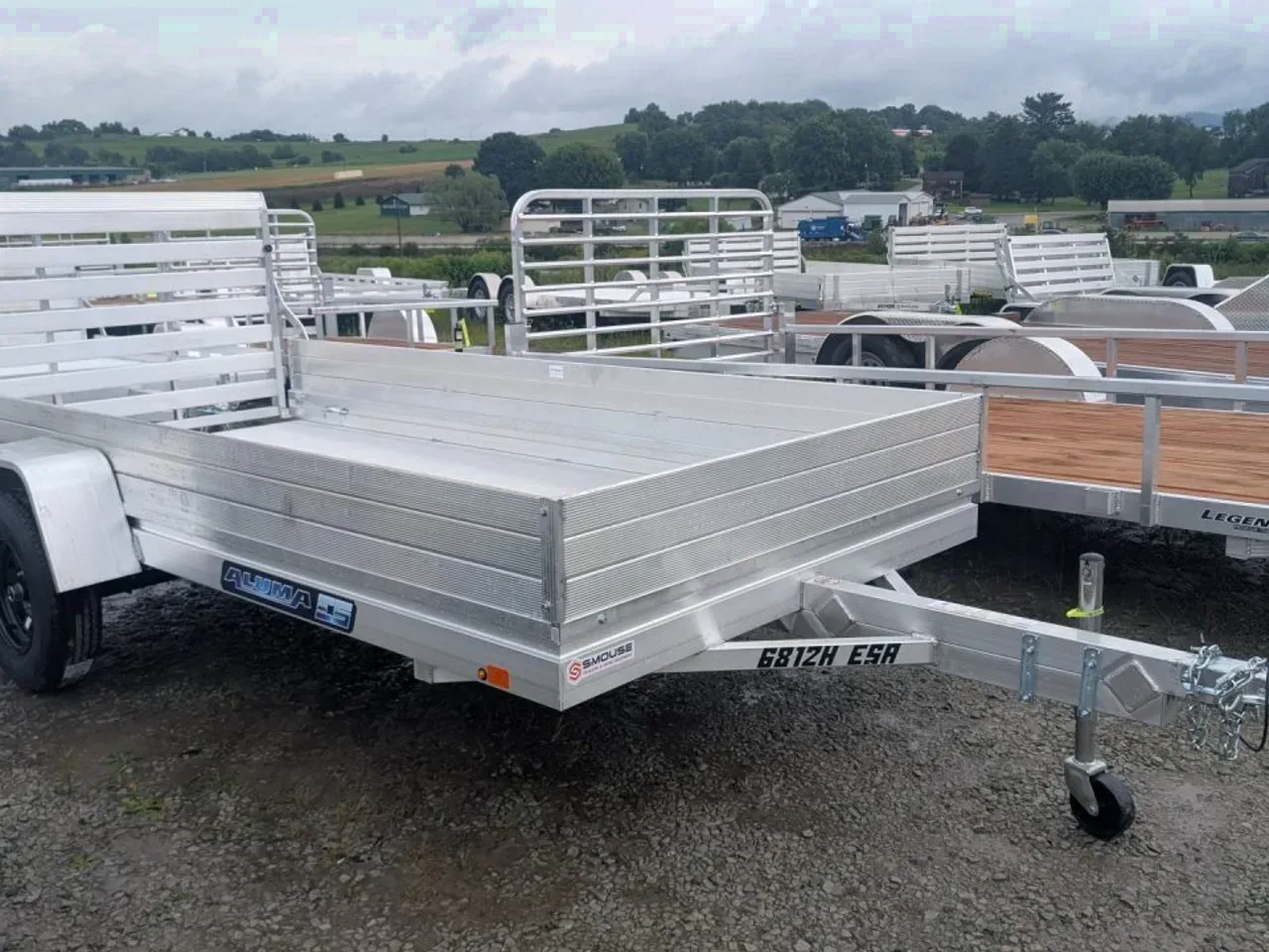 2027 Aluma 5'8" x 12 HD EDGE Utility Trailer w/ 12" Side Rack Kit