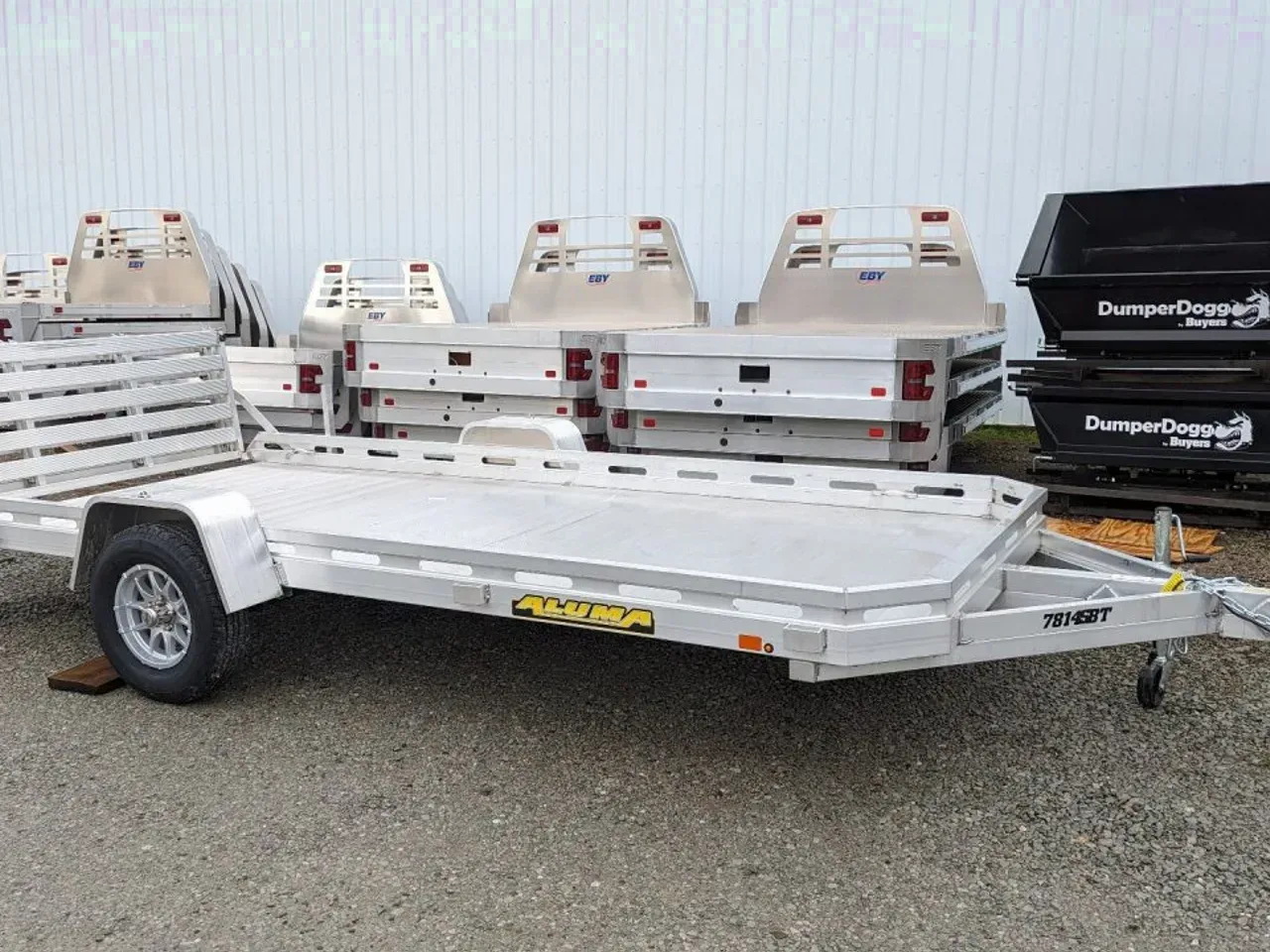 2027 Aluma 6'6" x 14 HD Utility Trailer w/ Bi-Fold Gate
