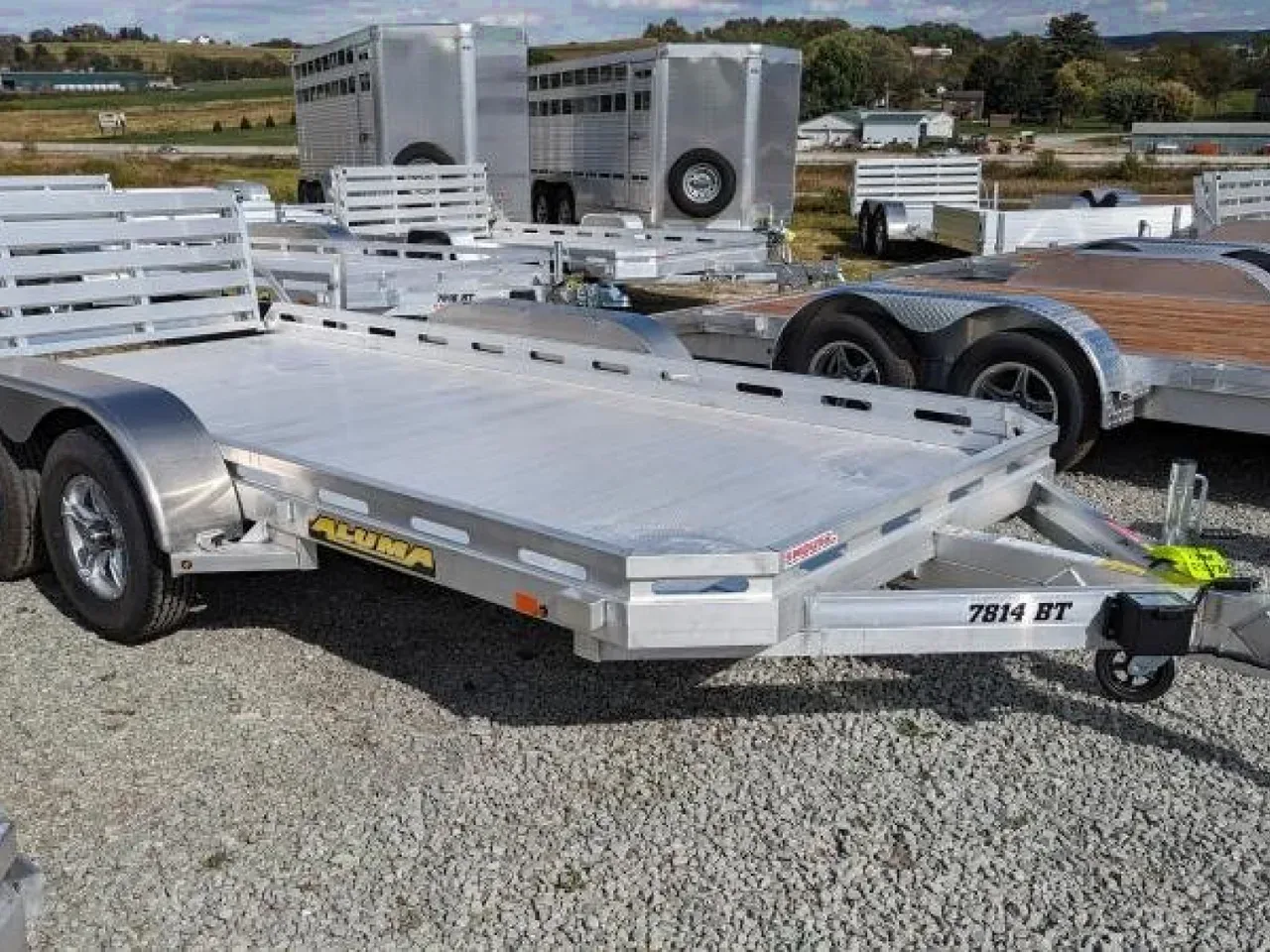 2027 Aluma 6'6 x 14' Tandem Utility Trailer w/ Bi-Fold Gate