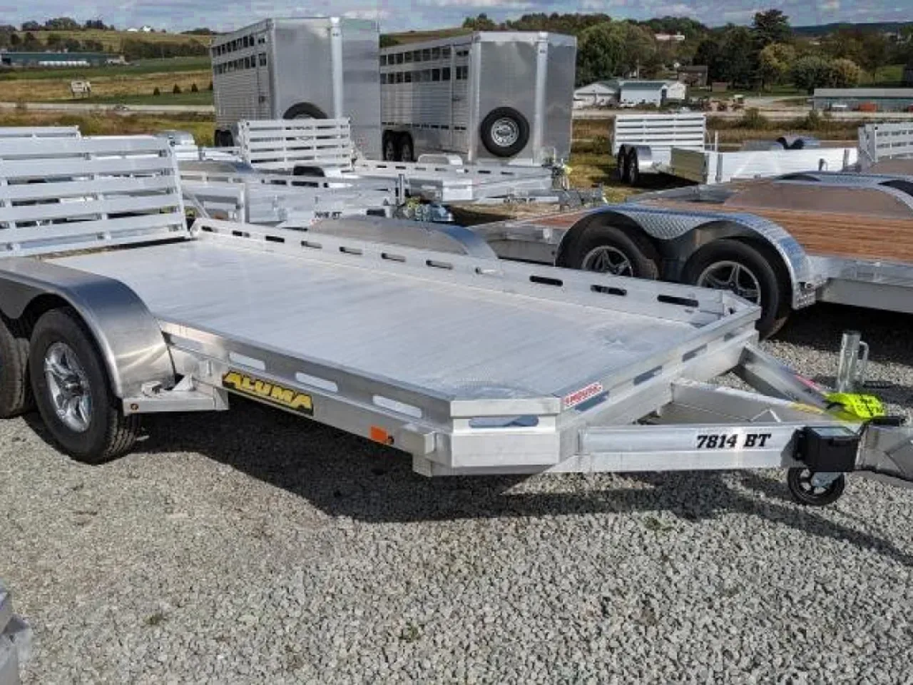 2027 Aluma 6'6 x 14' Tandem Utility Trailer w/ Bi-Fold Gate