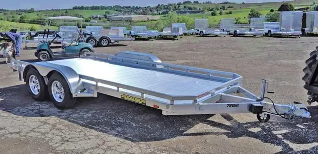 2025 Aluma 6'6x16 Tandem Axle Utility Trailer with Underbody Ramps
