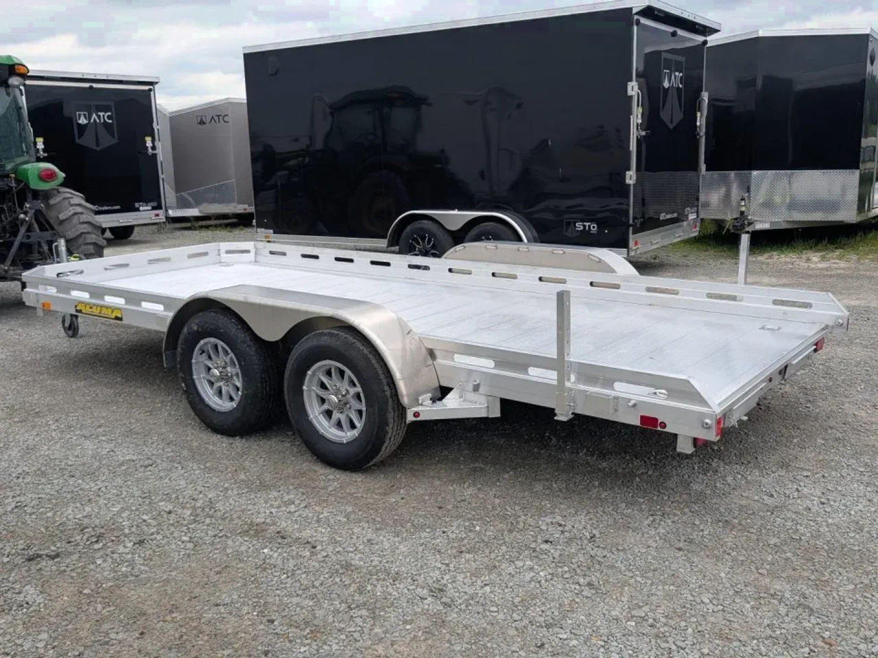 2027 Aluma 6'6" x 16' Tandem Axle Utility Trailer w/ Underbody Ramps