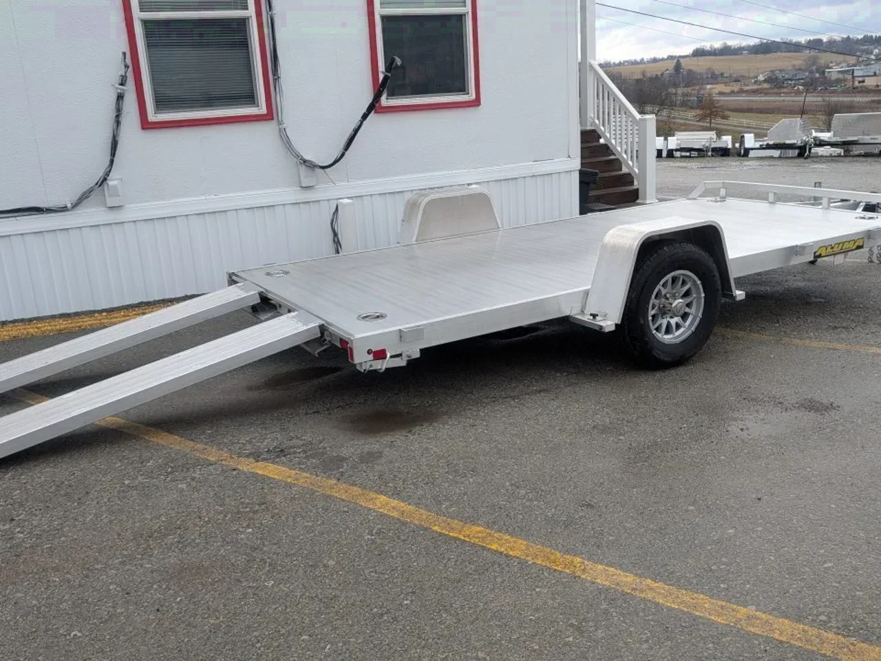 2027 Aluma 6'10" x 14' HD Single Axle Utility Trailer w/ Underbody Ramps