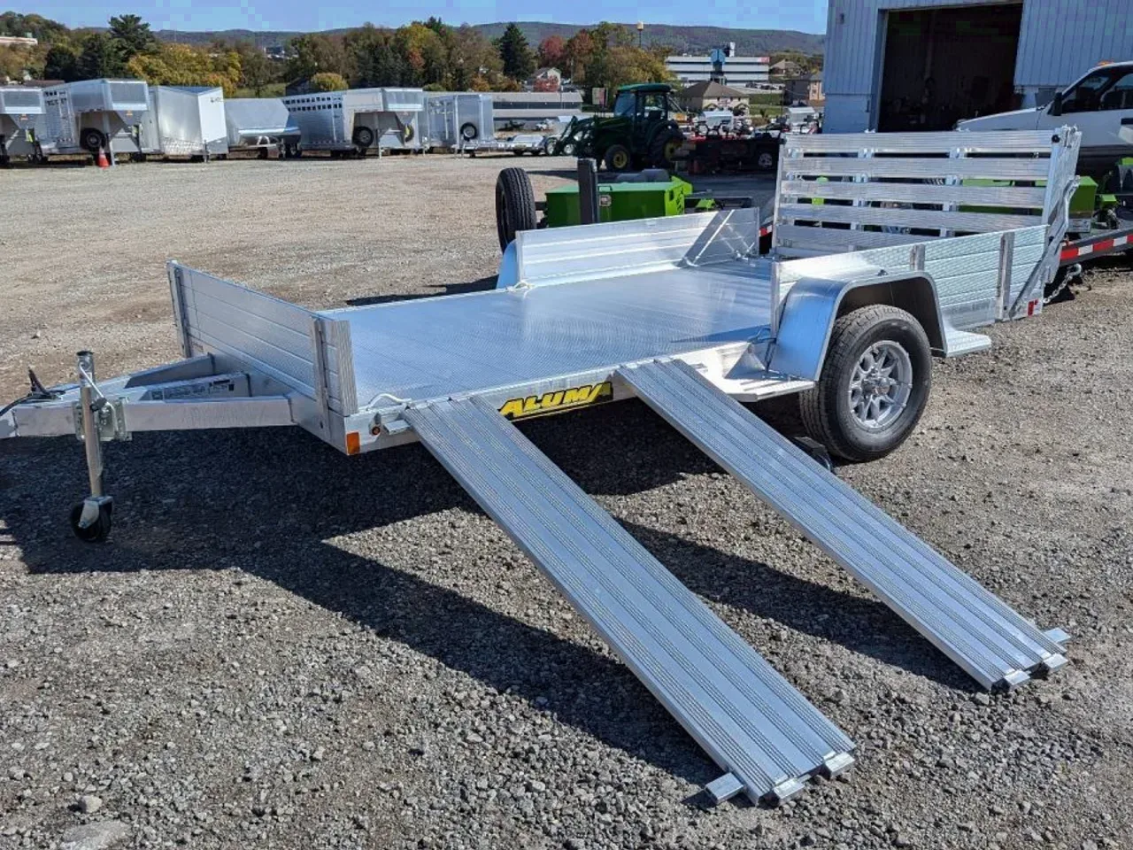 2027 Aluma 6'9" x 14 Heavy SR Aluminum Utility Trailer w/ 4400# Braking Axle!