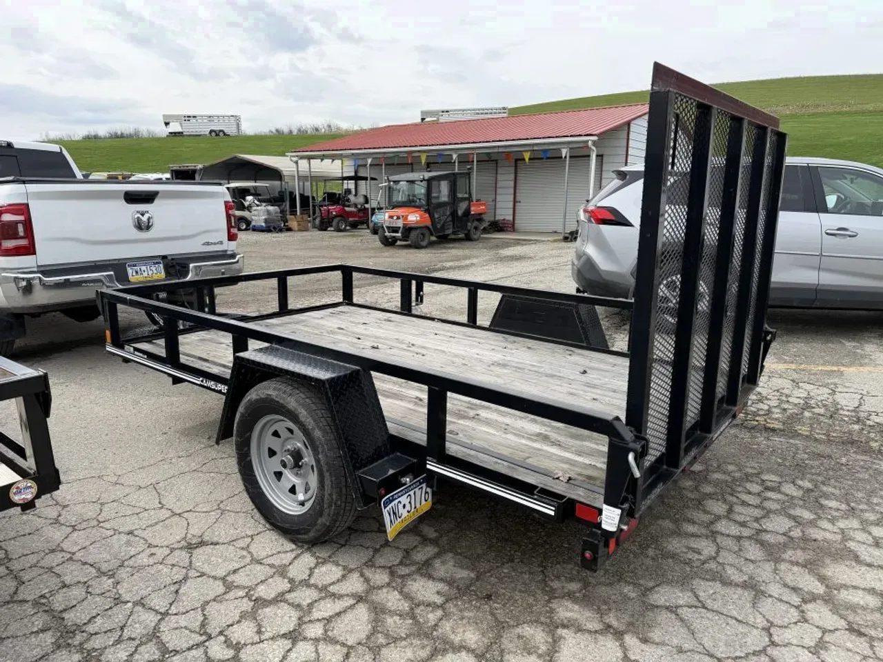 2021 CAM SUPERLINE 6x10 Tubular Top Rail Utility Trailer w/ Spring Assist