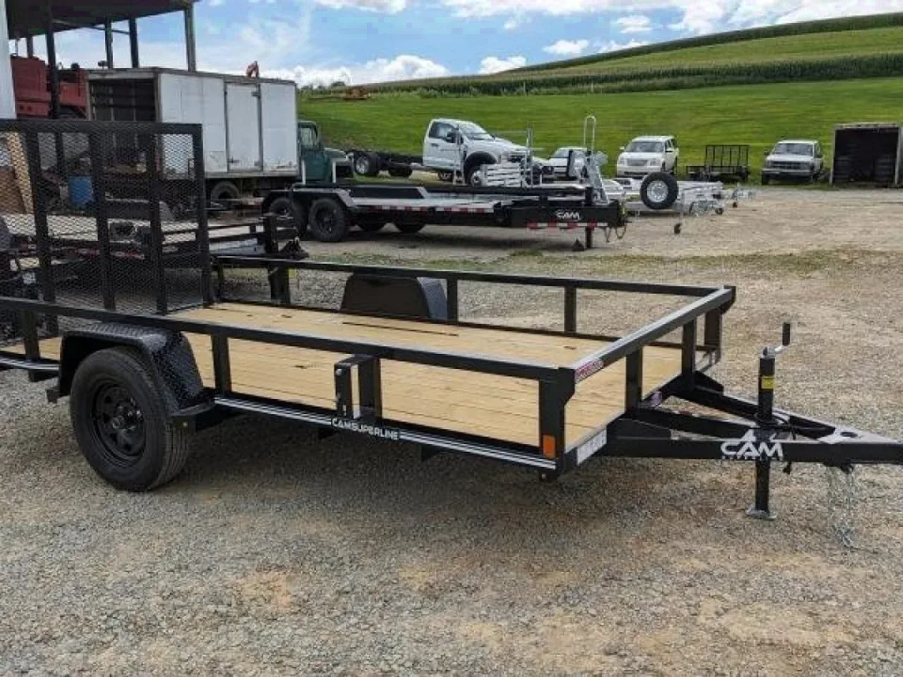 2026 CAM SUPERLINE 6x10 Tubular Top Rail Utility Trailer w/ Spring Assist