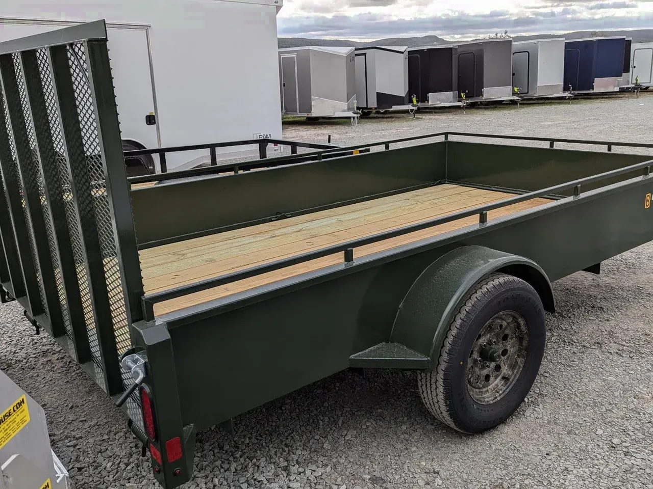 2025 Belmont 7x12 Solid Side Utility Trailer (CAMO WHEELS!!!) (PRICE DROP!!)