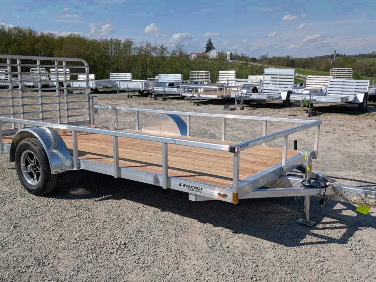 2026 Legend 7x14 Open Deluxe Aluminum Utility Trailer w/ BRAKES