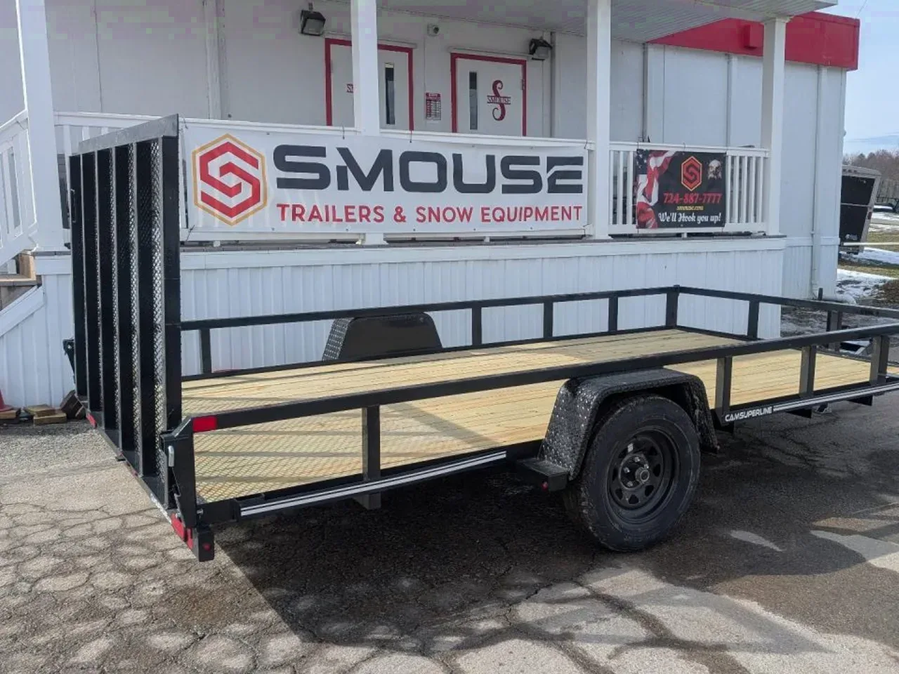 2026 CAM SUPERLINE 7x14 Tubular Top Rail Utility Trailer w/ BRAKES!