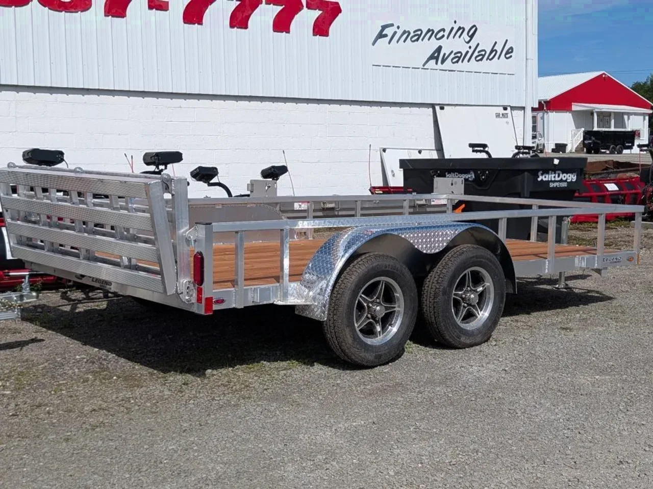 2027 Legend 7x14 Open Deluxe Aluminum Tandem Axle Utility Trailer w/ Bi-Fold Gate