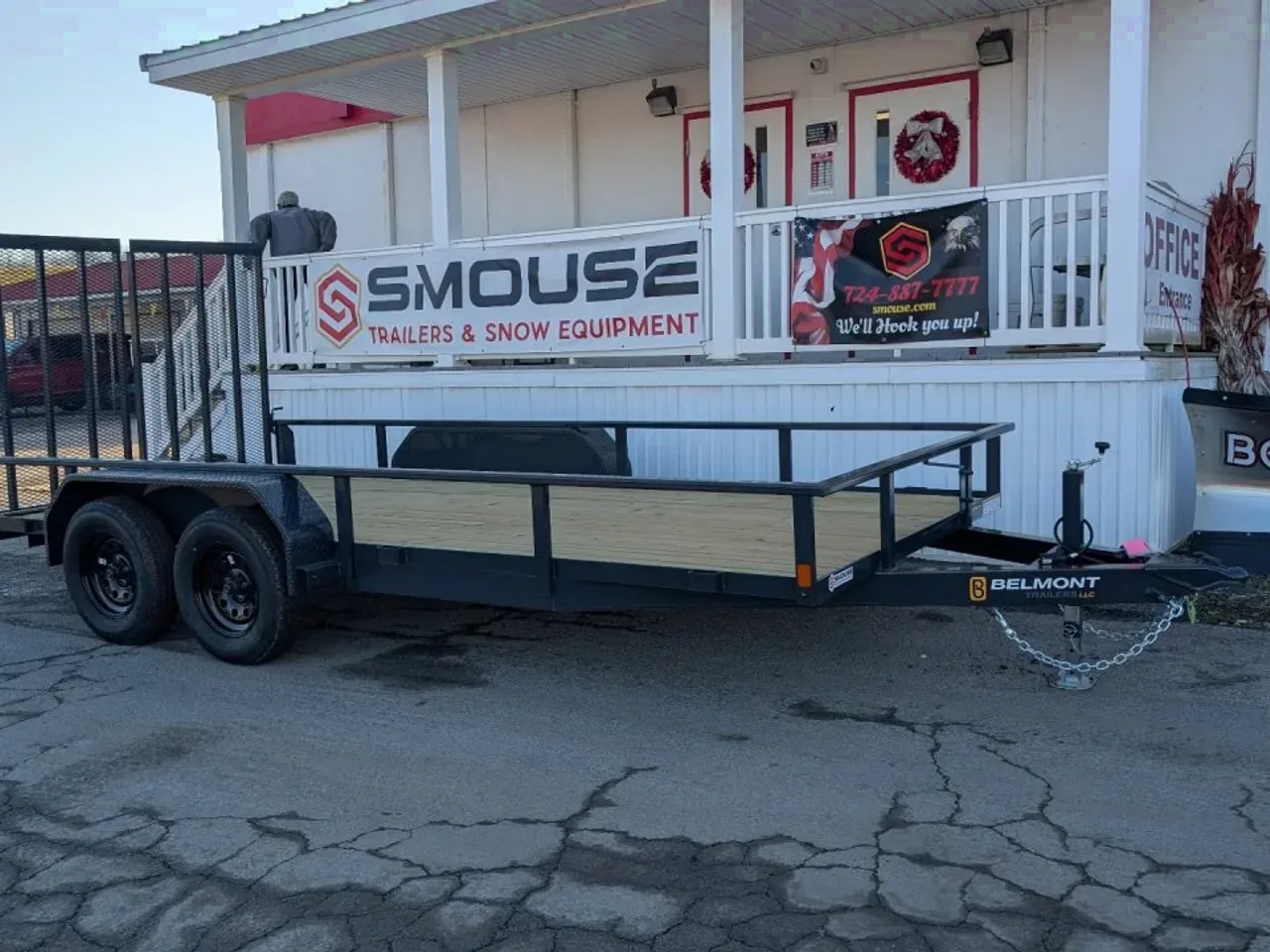 2026 Belmont 7x16 Tube Top Utility Trailer w/ Split Gate