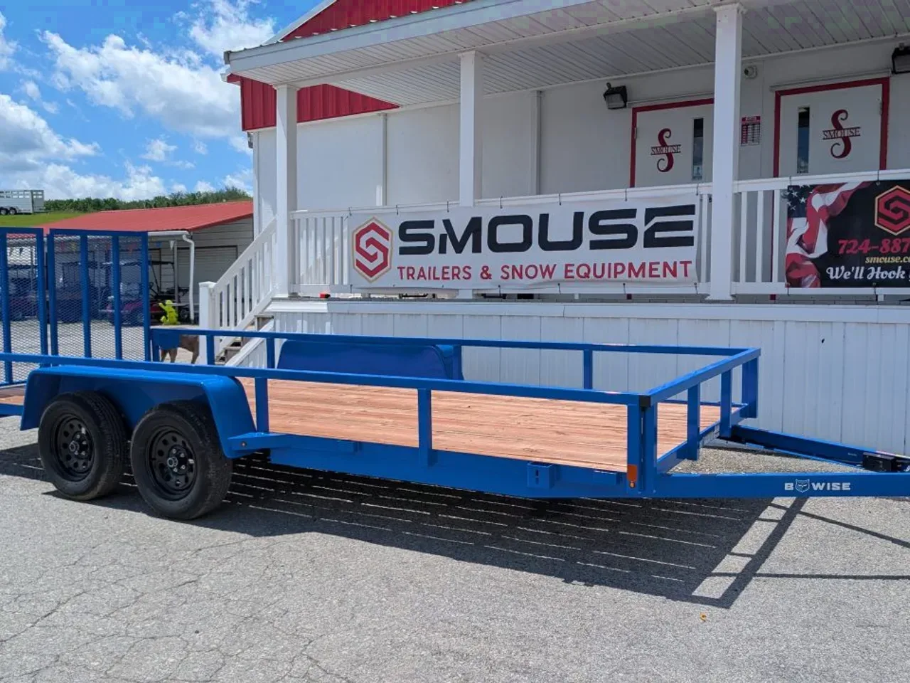 2026 BWise 7x18 Utility Trailer w/ Split Landscape Gate