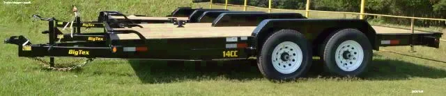 18FT OPEN TRAILER W/SLIDE IN RAMPS