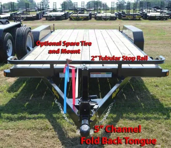 18ft Bumper Pull Equipment Trailer with Ramps