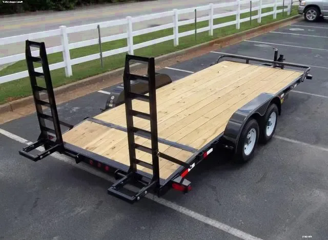 20ft Equipment Trailer with Stand Up Ramps