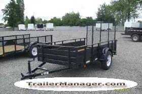 10ft Single Axle Utility Trailer w/Solid Sides