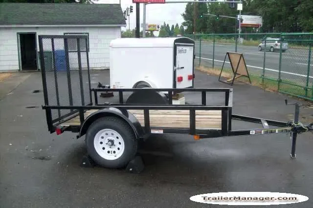 8ft Black Utility Trailer