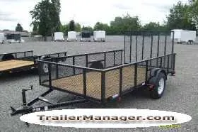 12ft Utility Trailer Single Axle Black