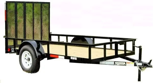 8ft Black SA Utility Trailer w/Rear Ramp