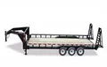 Black 24ft Gooseneck Lowboy Equipment Trailer