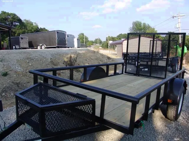 10FT Utility Trailer Mesh Tool Box On Tongue