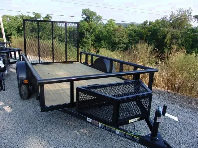 10FT BLACK UTILITY TRAILER  WITH TOOL BOX ON FRONT