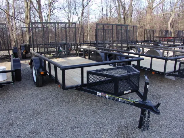BLACK SA 10FT BUMPER PULL UTILITY TRAILER