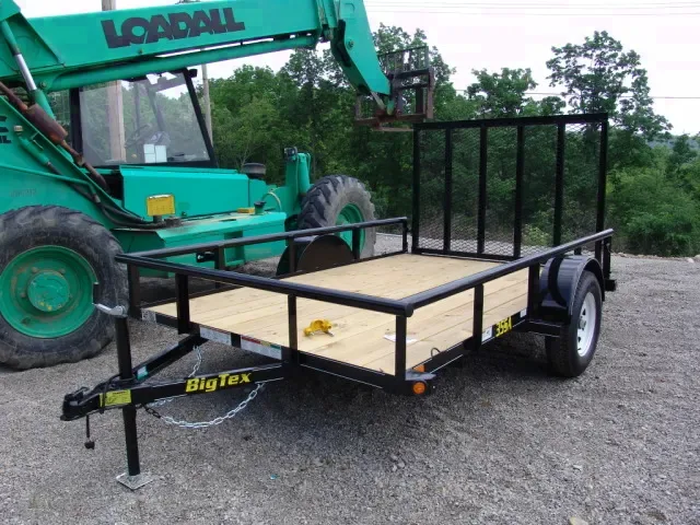 10ft Black Bumper Pull SA Utility Trailer