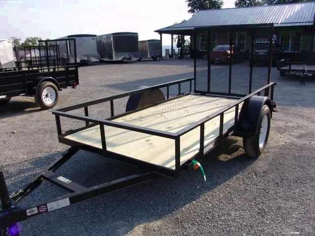 Black 10ft SA Bumper Pull  Utility Trailer