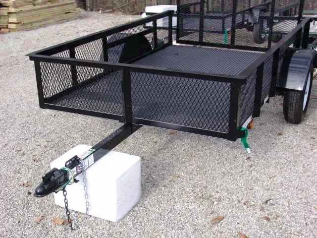 8ft Mesh Floor Single Axle Utility Trailer