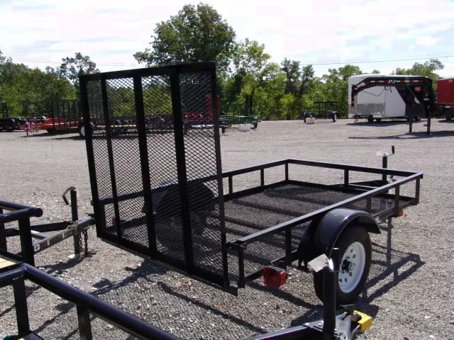 8ft Mesh Deck Utility Trailer Single Axle