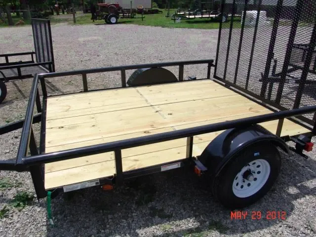 8ft Wood Deck, Ramp Gate Utility Trailer