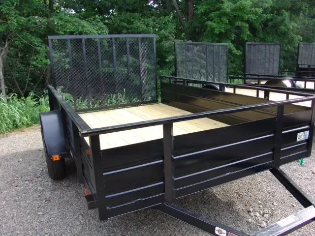 BLACK 10FT UTILITY TRAILER W/EXPANDED METAL GATE