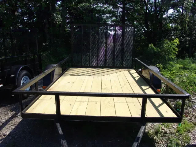 10ft Ramp Gate Black Utility Trailer