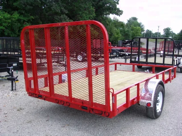 12ft Red Ramp Gate SA Utility Trailer