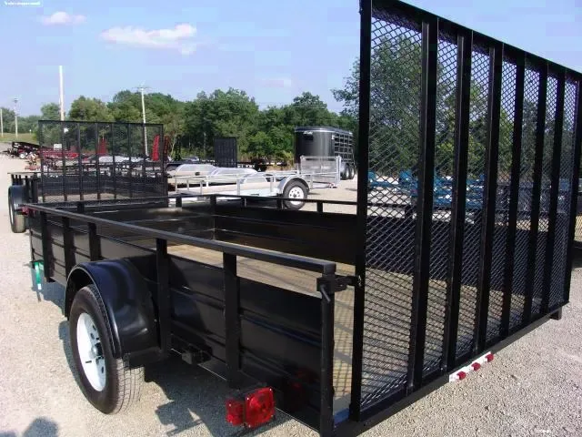 12ft Black Utility Trailer w/Solid Sides