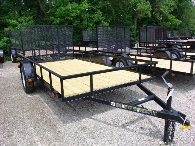 12ft Ramp Gate, Wood Floor Utility Trailer