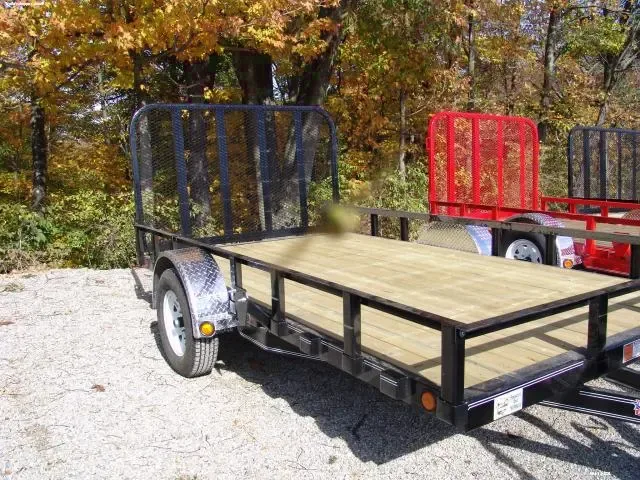12FT Utility Trailer Ramp Gate, Aluminum Fenders