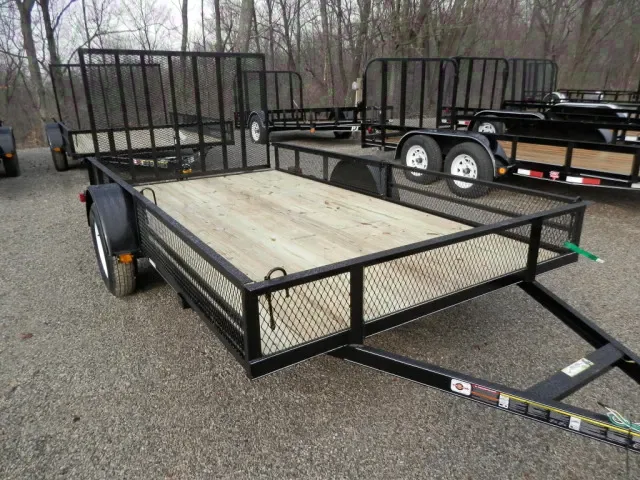 12FT BLACK SA UTILITY TRAILER W/RAMP