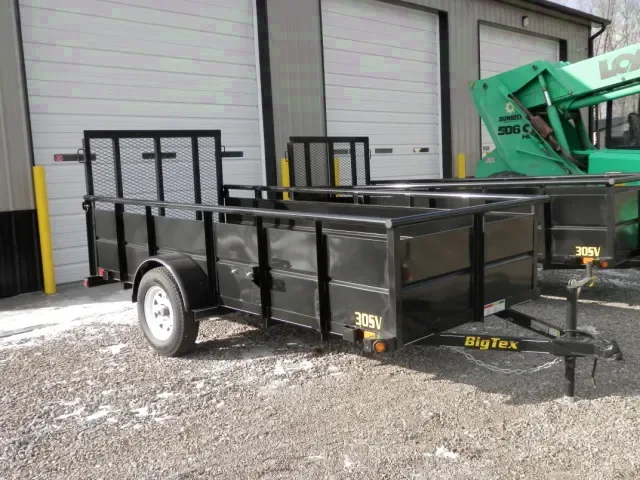 Black 12ft Utility Trailer w/Solid Sides