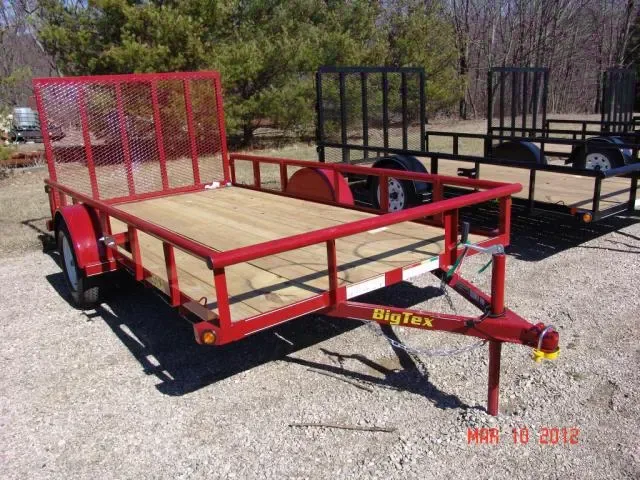 RED STEEL FRAME 12FT SA UTILITY TRAILER