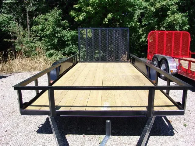 14ft TA Black Bumper Pull Utility/ATV Trailer