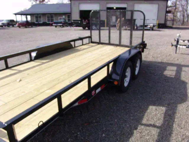 BUMPER PULL 16FT BLACK UTILITY TRAILER