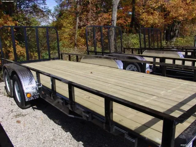 18ft Utility Trailer Ramp Gate Tandem Axle w/3500lb axles