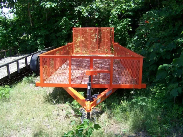 18ft Orange Utility/Landscape Trailer w/Expanded Metal Sides
