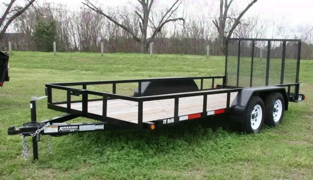 Tandem 3500lb Axles 16ft Black Utility Trailer