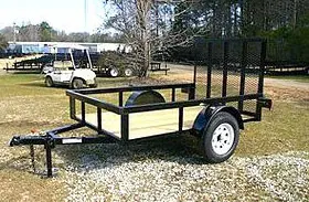 Black 8ft Utility w/ Ramp Gate
